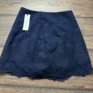 Cupcakes & Cashmere Midnight Blue Embroidered Fabric